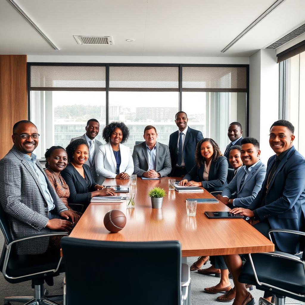 National Milling Corporation leadership team in boardroom